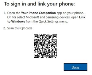 qr code for your phone companion