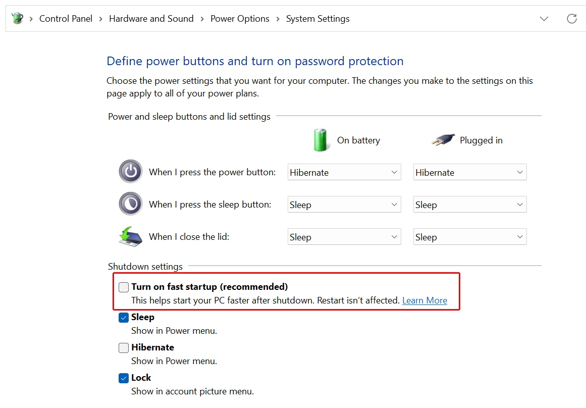 How to Disable Fast Startup in Windows | TLDev's Tech